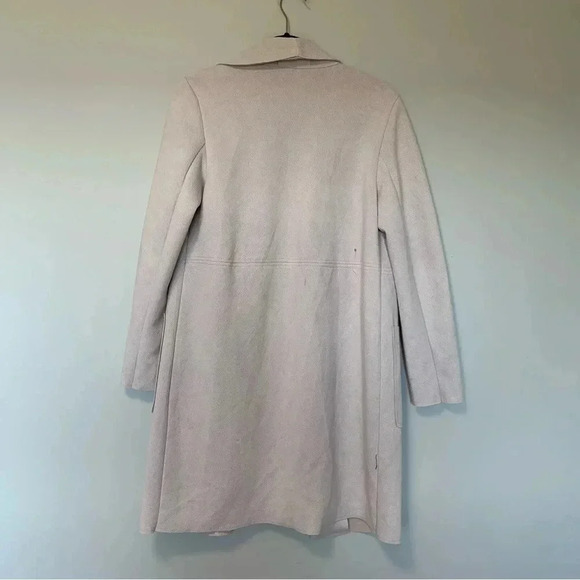 Joan Vass neoprene very light grey coat open cardigan - Picture 3 of 6